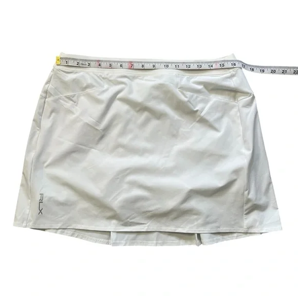 NWT RLX Ralph Lauren White Mini Pleated Tennis Skirt Skort Women's Sz L - Picture 8 of 12